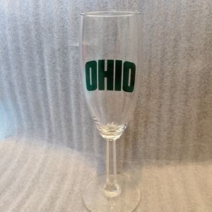Ohio University champagne glass